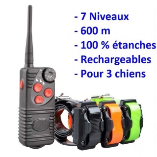 Collier d'éducation 8 niveaux 300m