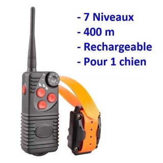 Collier de dressage rechargeable 400m pour chien très efficace
