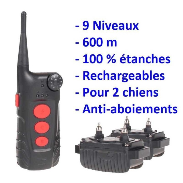 Collier d'éducation 8 niveaux 300m