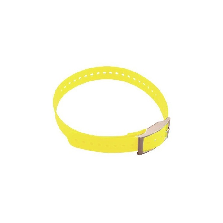Sangle très resistante pour collier anti aboiement jaune