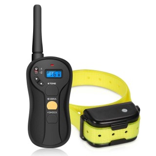 Collier de dressage pour chien très efficace chez Doggy DIFFUSION avec sangle jaune