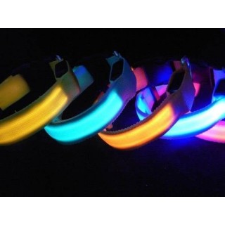 Collier pour chien réglable lumineux de localisation et de sécurité (5 tailles au choix)